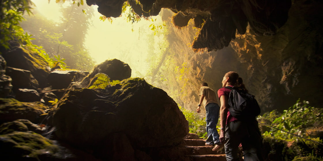 Explore caves in Belize