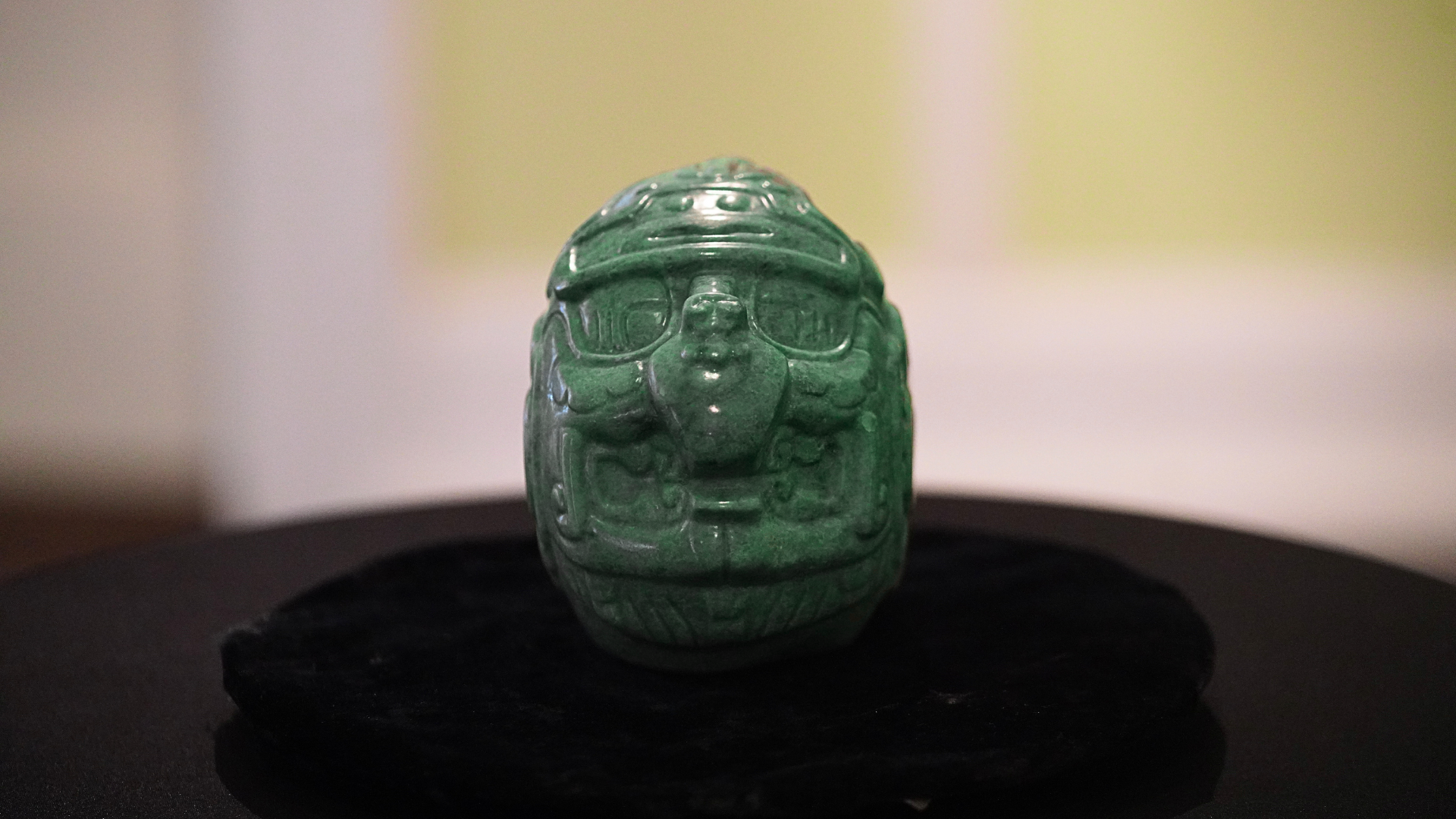 Cabeza de jade de Belice hallada en Altún Ha