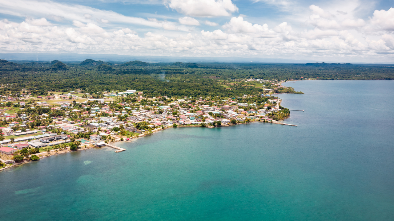 Aerial View of Punta Gorda Town, Toledo District, Belize